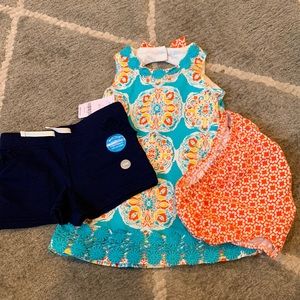Counting Daisies Dress and Carters Shorts Bundle NWT 24mos